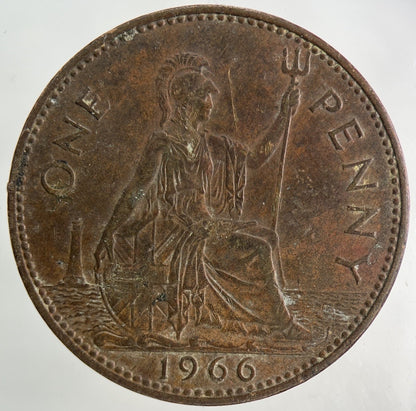 1966 Elizabeth II 2nd One Penny Coin | Fine Collectable Grade