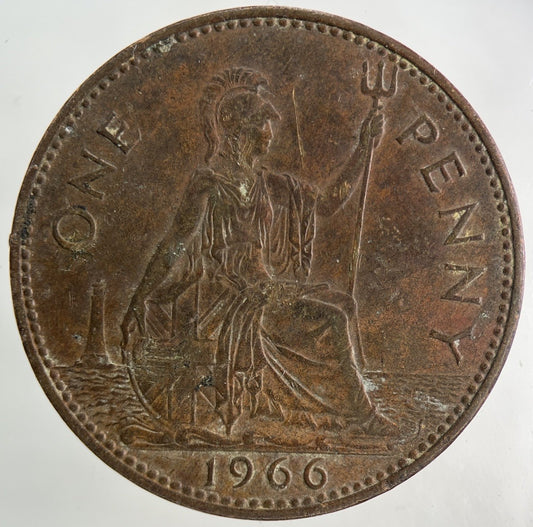 1966 Elizabeth II 2nd One Penny Coin | Fine Collectable Grade