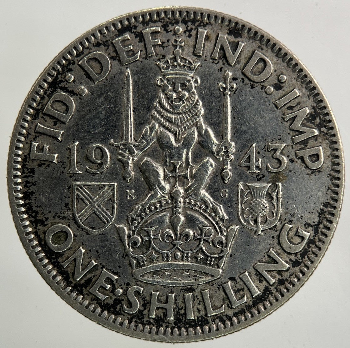 1943 George VI Shilling Silver Coin | Fine Collectable Grade