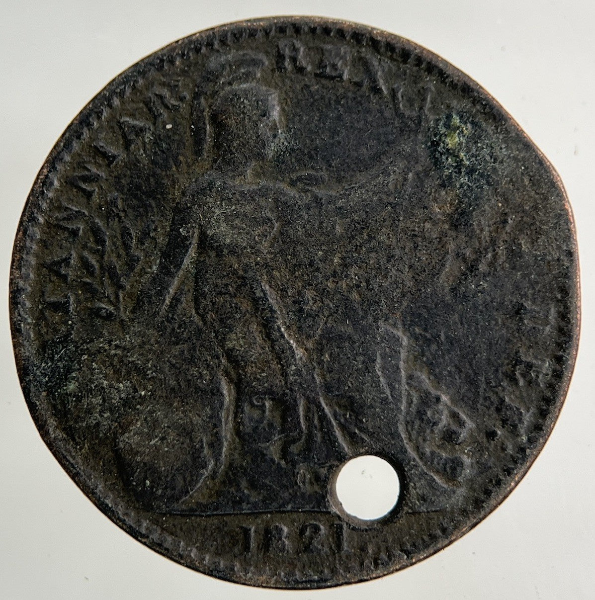 1821 Stamped George IV Farthing Coin | Collectable Grade