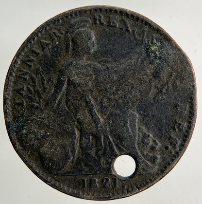 1821 Stamped George IV Farthing Coin | Collectable Grade
