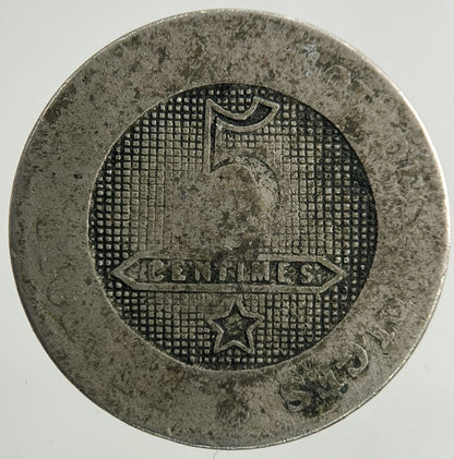 1863 Belgium 5 Centimes Coin | Fair Grade