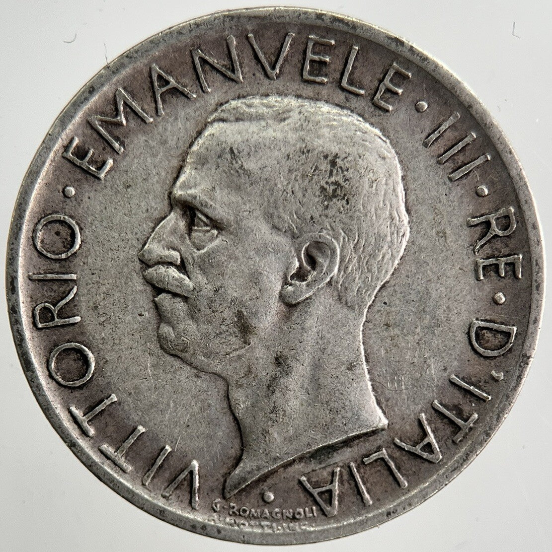 1927 - R Italy 5 Lira Silver Coin | Very High Grade | a5500