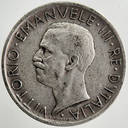 1927 - R Italy 5 Lira Silver Coin | Very High Grade | a5500