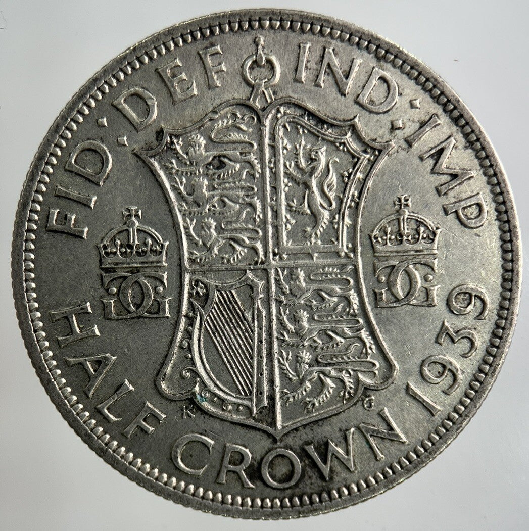 1939 George VI Half - Crown Silver Coin | Fine Collectable Grade