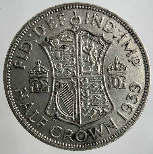 1939 George VI Half - Crown Silver Coin | Fine Collectable Grade