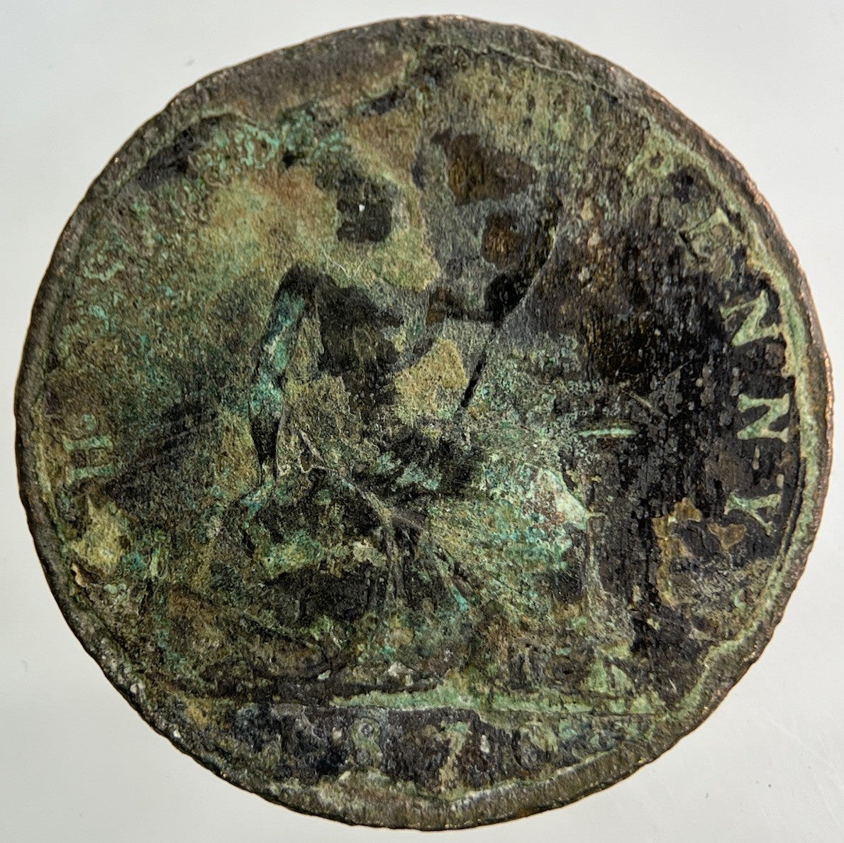 British Victoria Half - Penny Coin | Worn Grade