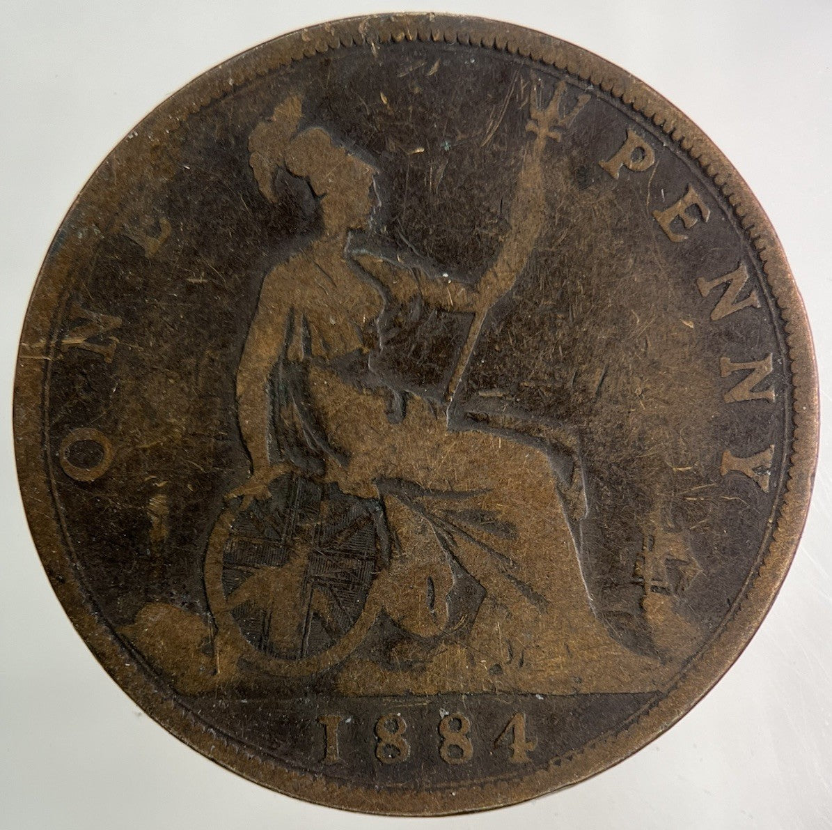 1884 Victoria One Penny Coin | Collectable Grade