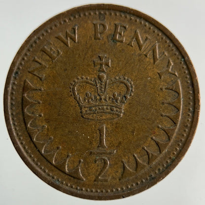 1971 Elizabeth II 2nd 1/2 Half - Penny Coin | Fine Collectable Grade