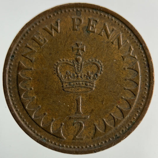 1971 Elizabeth II 2nd 1/2 Half - Penny Coin | Fine Collectable Grade