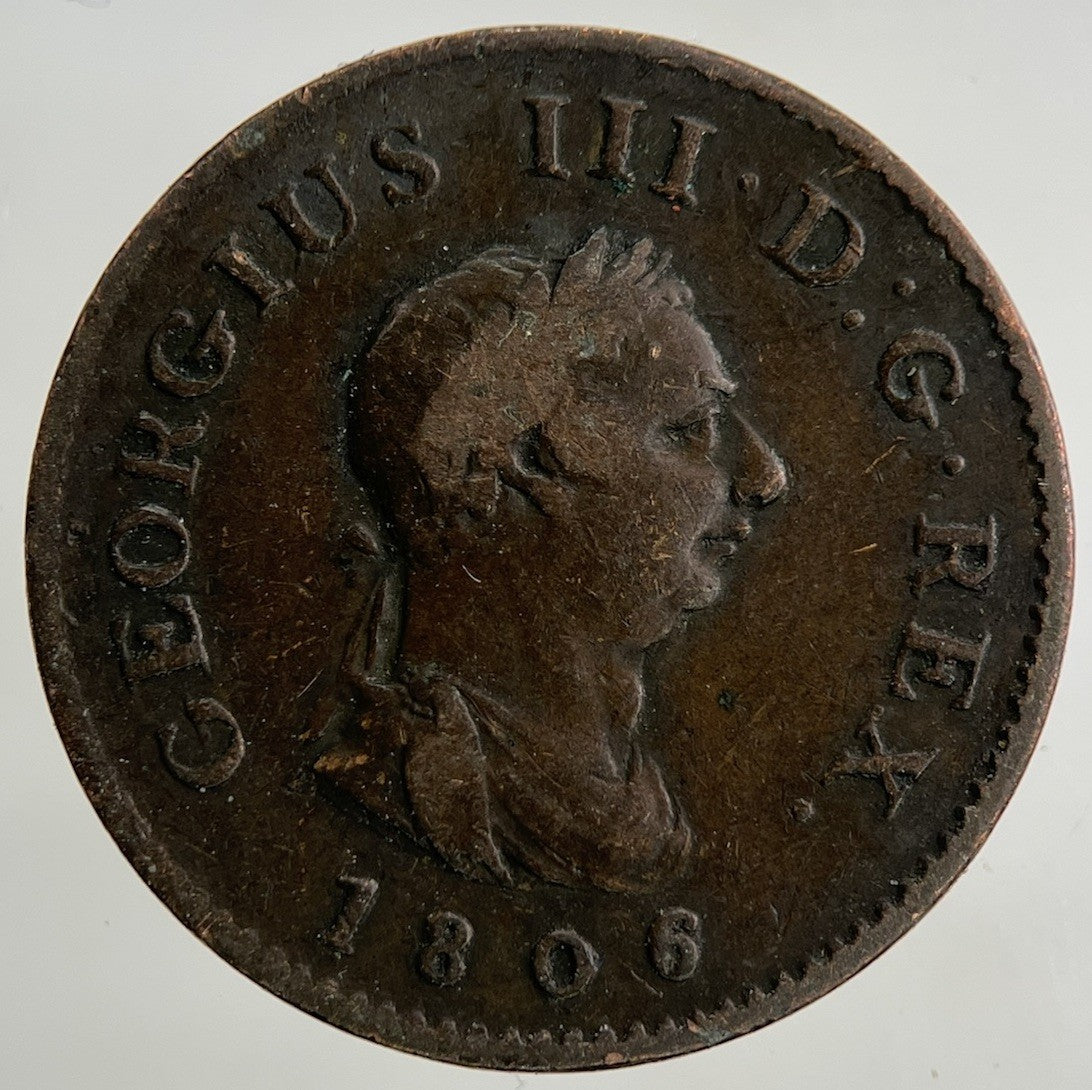 1806 George III 3rd Farthing Coin | Fine Collectable Grade
