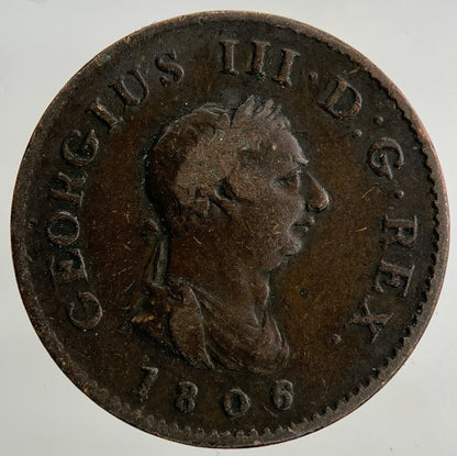 1806 George III 3rd Farthing Coin | Fine Collectable Grade
