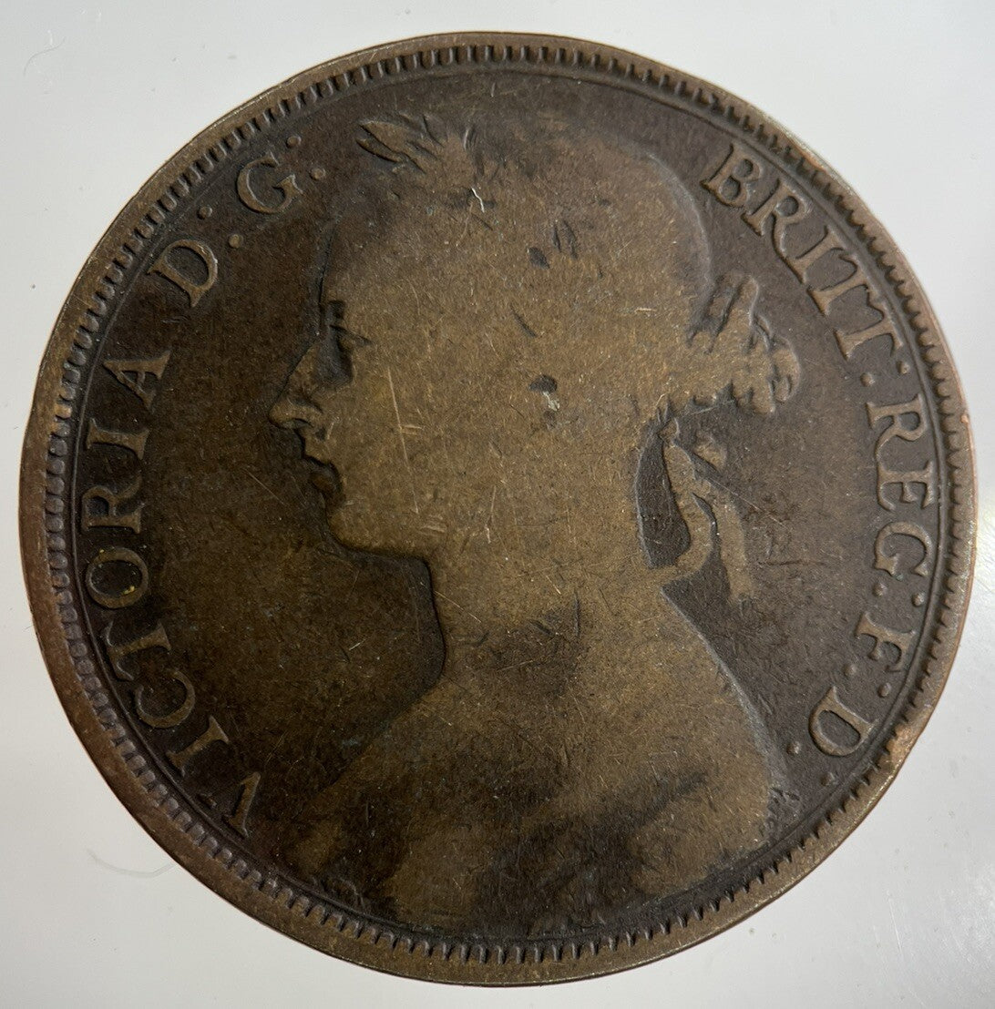 1892 Victoria One Penny Coin | Fine Collectable Grade