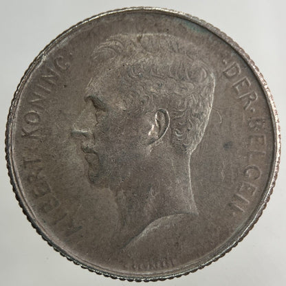 1914 Belgium 1 Franc Silver Coin | Fine Collectable Grade