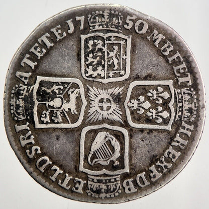 1750 George II Shilling Silver Coin | Collectable Grade | a5975
