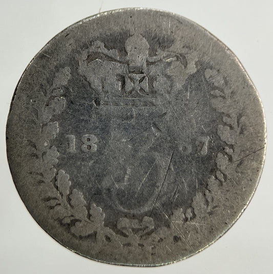 British Victoria Threepence Silver Coin | Fair Grade