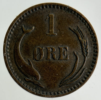 1880 Denmark 1 Ore Coin | Very High Grade