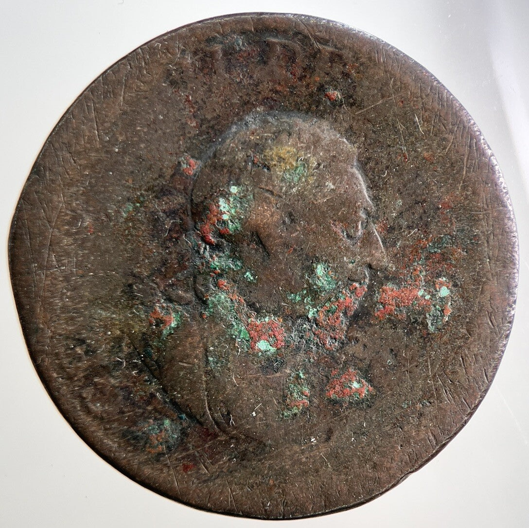1799 George 3rd III Half - Penny British Coin | Worn Grade | a3128