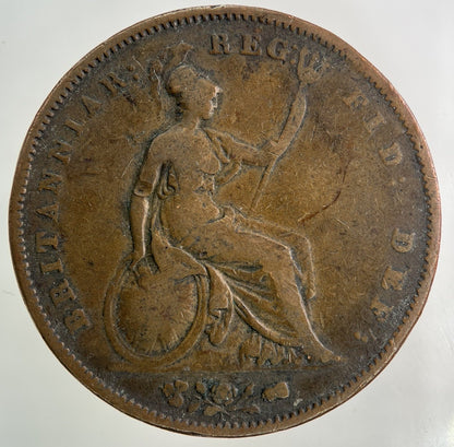 1853 Victoria One Penny Coin | Collectable Grade