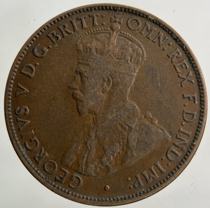 1917 Australia Half - Penny Coin | Fine Collectable Grade