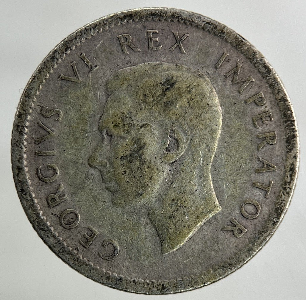 1937 South Africa Sixpence Silver Coin | Fair Grade