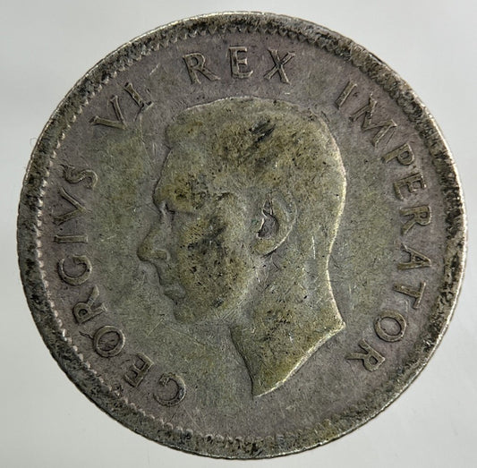 1937 South Africa Sixpence Silver Coin | Fair Grade