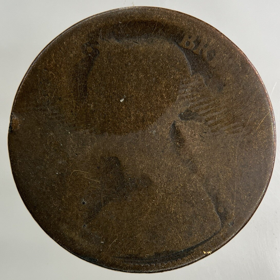 British Victoria Half - Penny Coin | Worn Grade