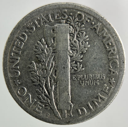 1917 - D US USA Mercury Dime Silver Coin | Collectable Grade