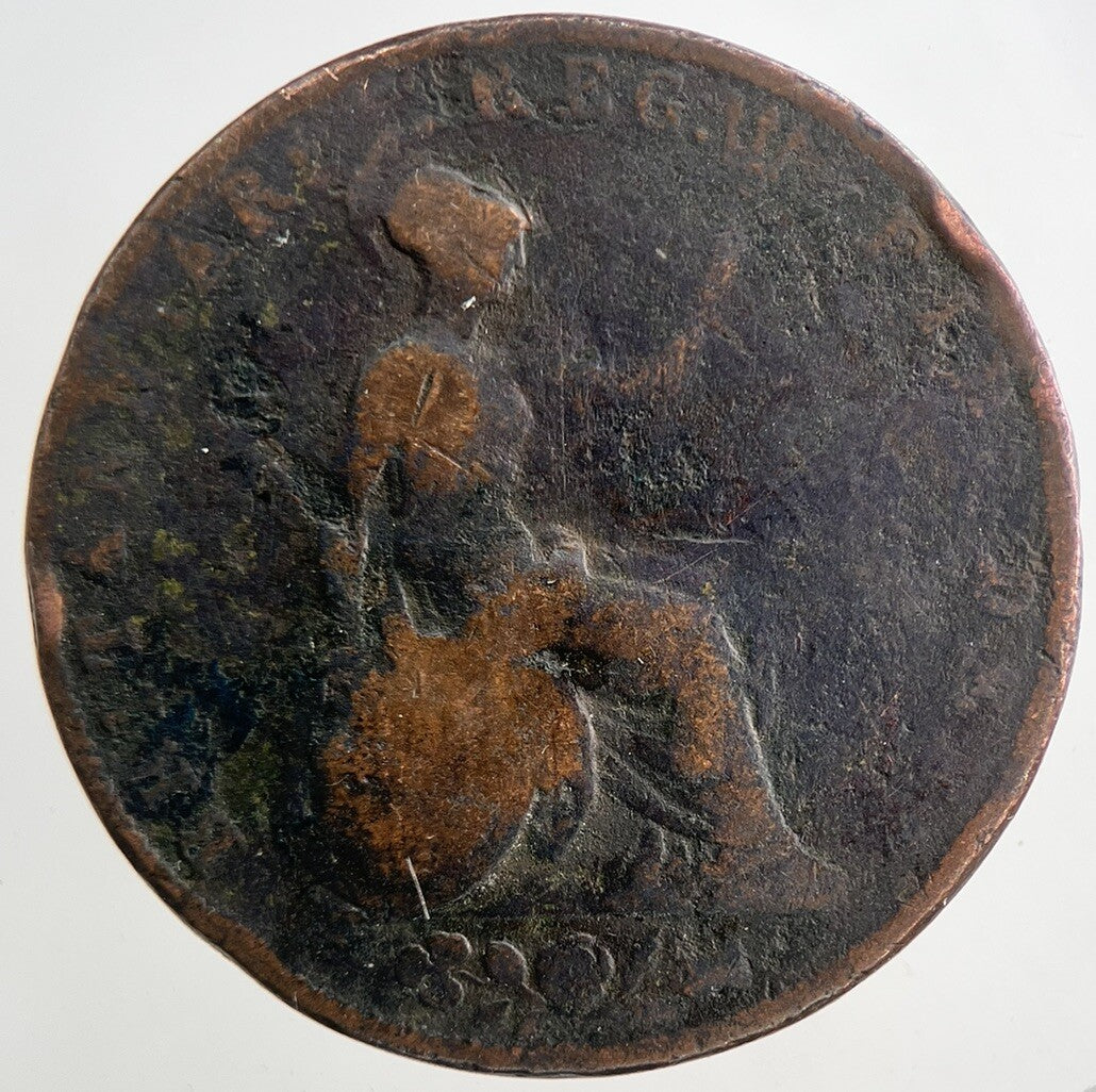 1844 Victoria Half - Penny Coin | Fair Grade | a9308