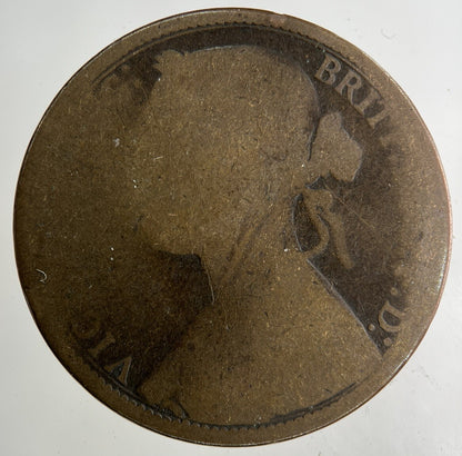 1874 Victoria One Penny Coin | Fair Grade