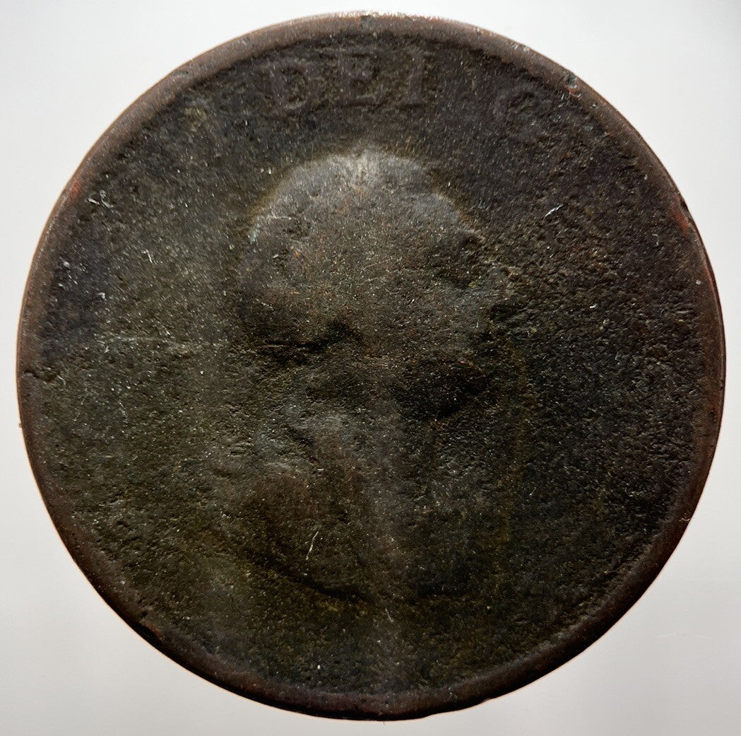 1799 George 3rd III Half - Penny British Coin | Worn Grade