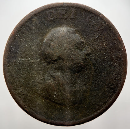 1799 George 3rd III Half - Penny British Coin | Worn Grade