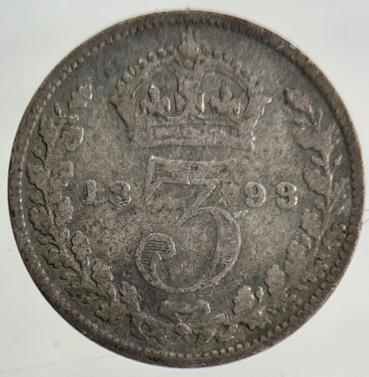 1893 Victoria Threepence Silver Coin | Collectable Grade