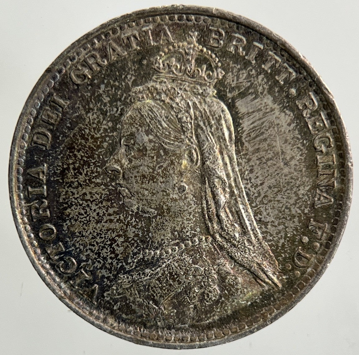 1887 Victoria Threepence Silver Coin | Very High Grade