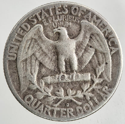 1958 - D US USA Quarter Dollar Silver Coin | Fine Collectable Grade