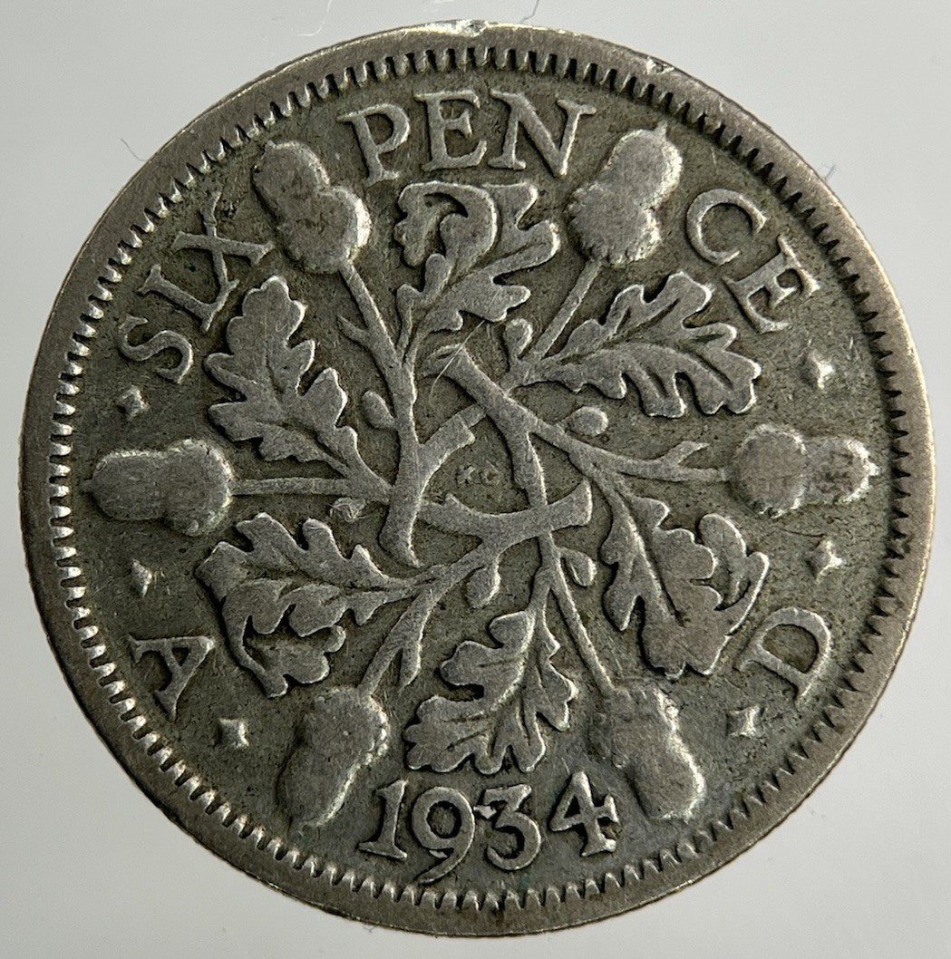 1934 George V Sixpence Silver Coin | Collectable Grade