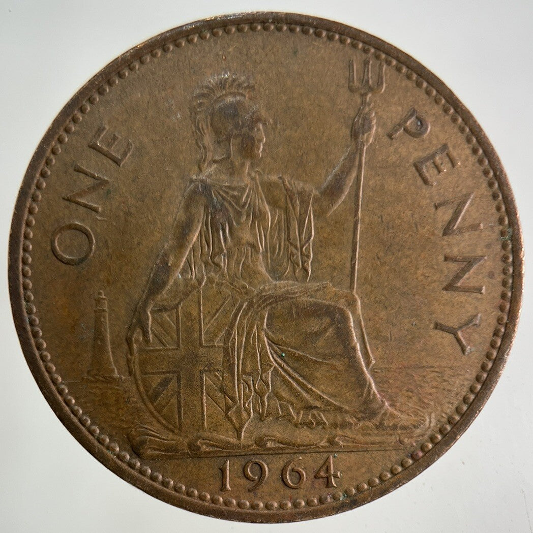 1964 Elizabeth II 2nd One Penny Coin | Fine Collectable Grade