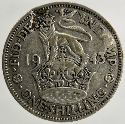 1943 George VI Shilling Silver Coin | Collectable Grade