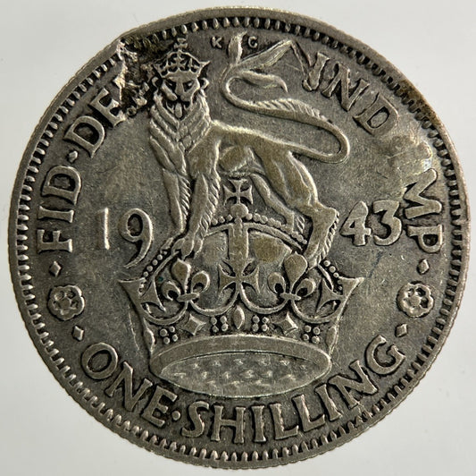 1943 George VI Shilling Silver Coin | Collectable Grade