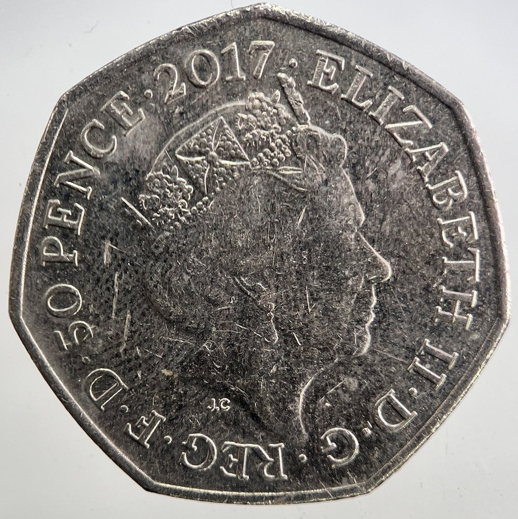 2017 Peter Rabbit 50p 50 Pence Coin | Fine Collectable Grade | a5386