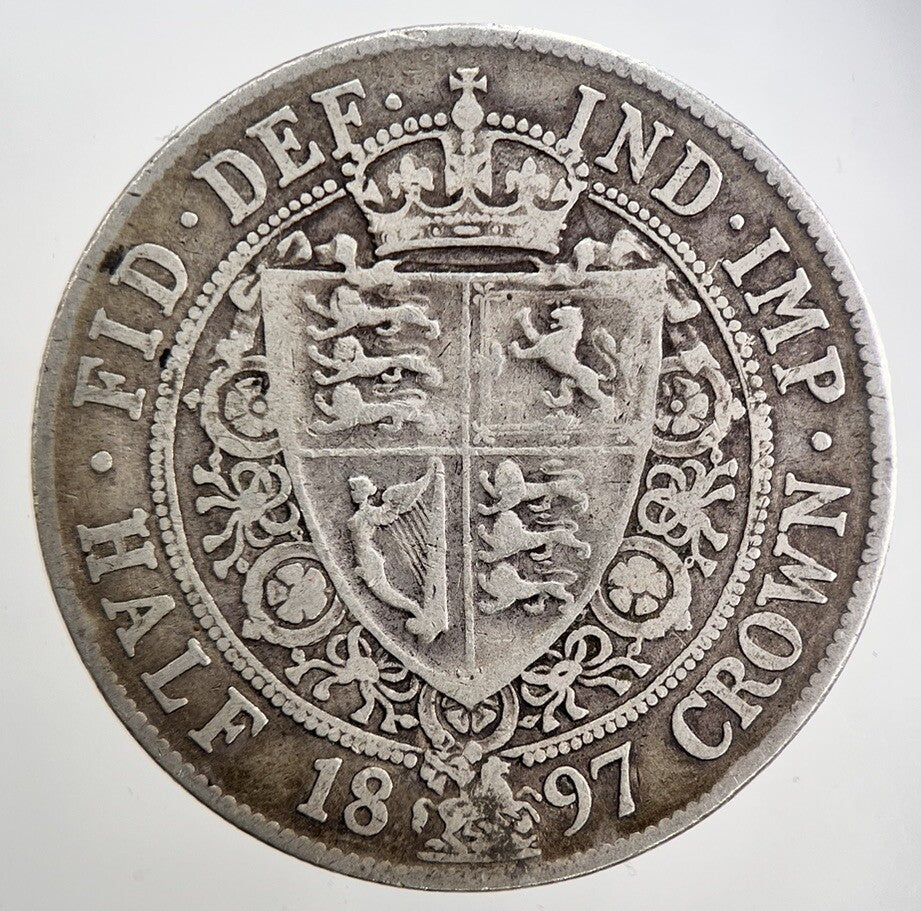 1897 Victoria Half - Crown Silver Coin | Collectable Grade