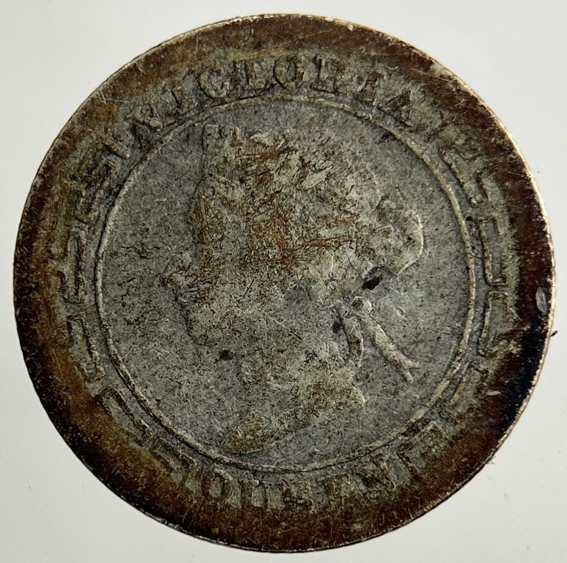 Ceylon 10 Cents Silver Coin | Fair Grade