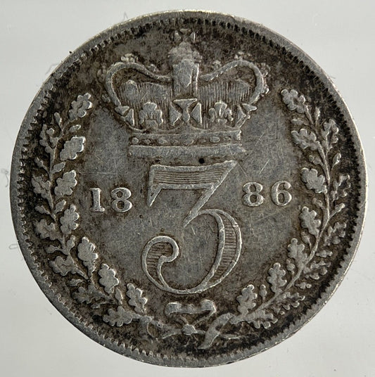 1886 Victoria Threepence Silver Coin | Fine Collectable Grade