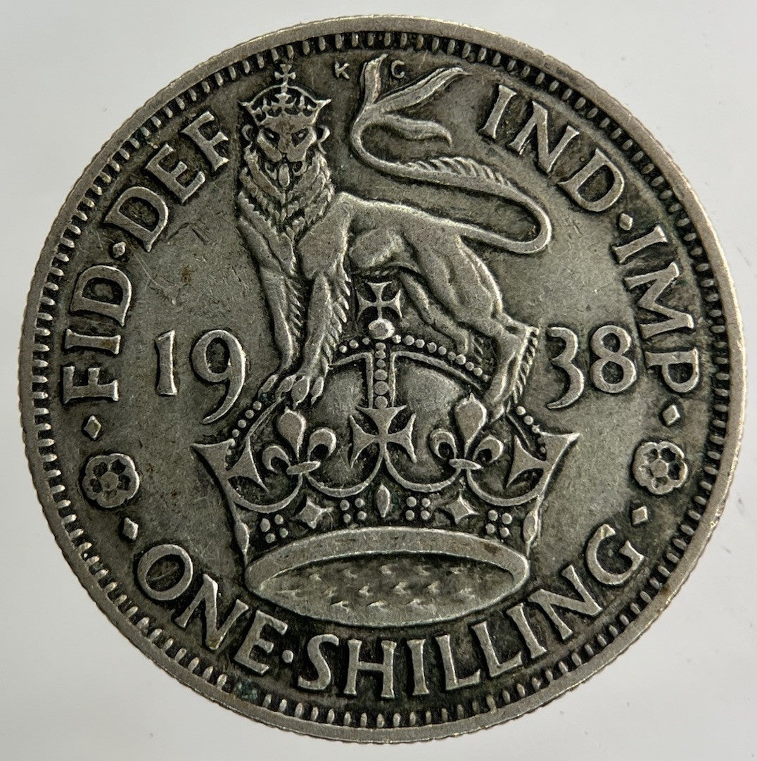 1938 George VI Shilling Silver Coin | Fine Collectable Grade