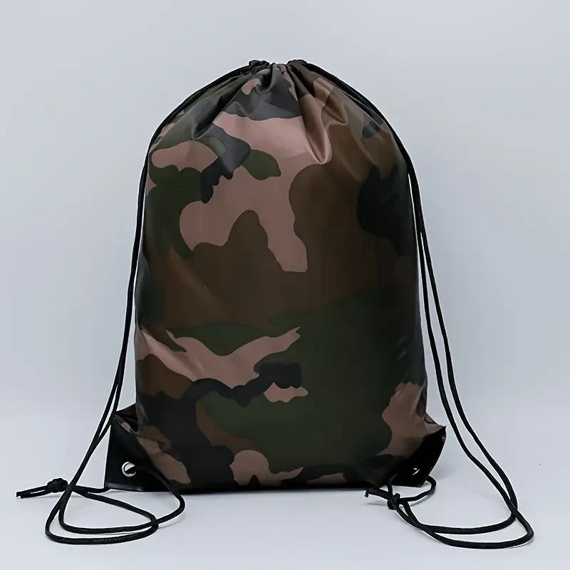 Soft Shell Camouflage Daypack Drawstring Closure Bag Sack Sports Outdoor Bag