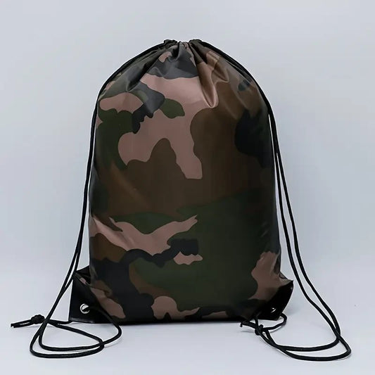 Soft Shell Camouflage Daypack Drawstring Closure Bag Sack Sports Outdoor Bag