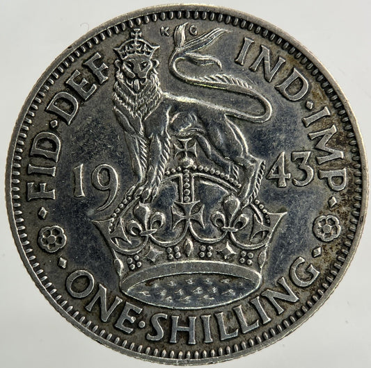 1943 George VI Shilling Silver Coin | Fine Collectable Grade