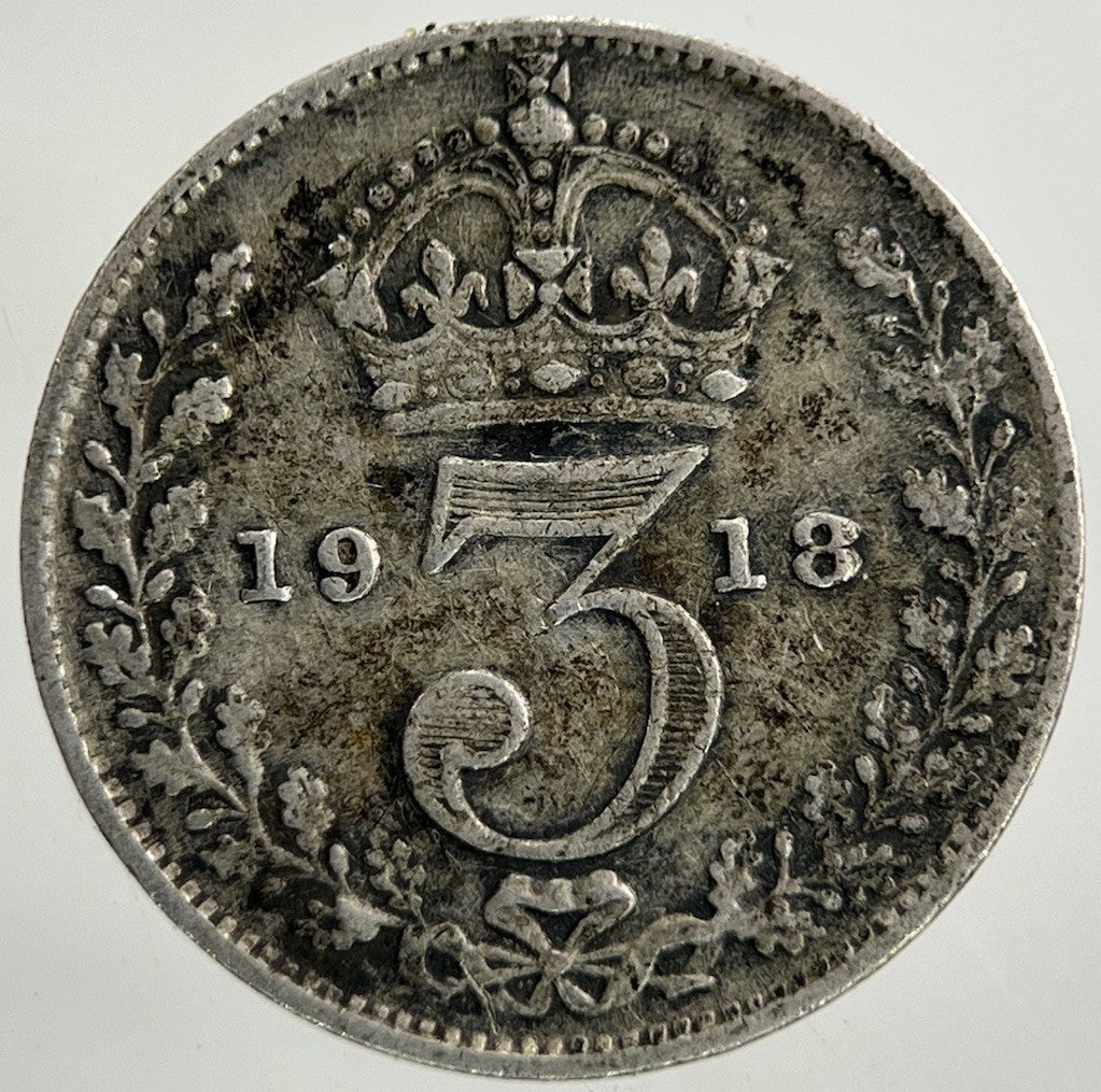 1918 George V Threepence Silver Coin | Fine Collectable Grade