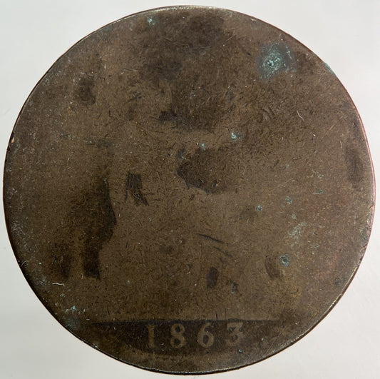 1863 Victoria One Penny Coin | Collectable Grade