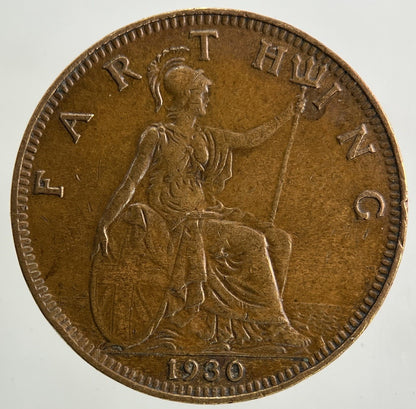 1930 George V Farthing Coin | Fine Collectable Grade